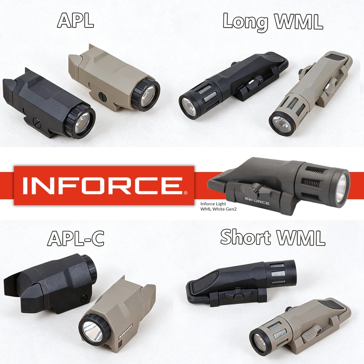 INFORCE WML APL Linterna Táctica LED riel Picatinny - imagen 4