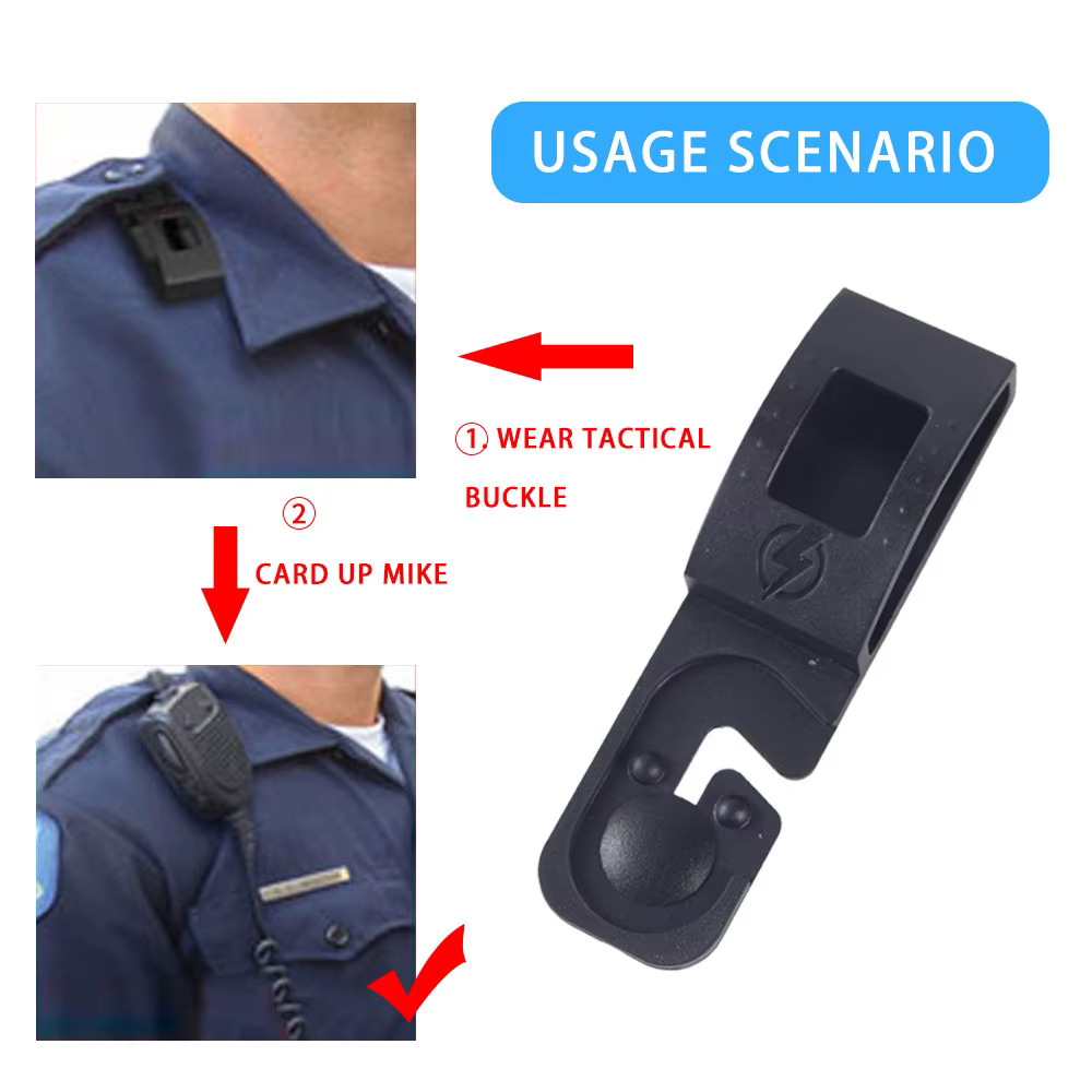 Sujeción del micrófono en el equipo