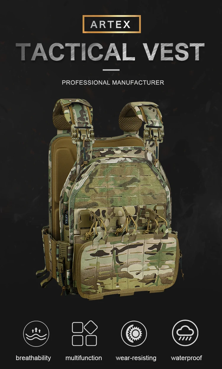 Ejemplo de configuración MOLLE con accesorios tácticos