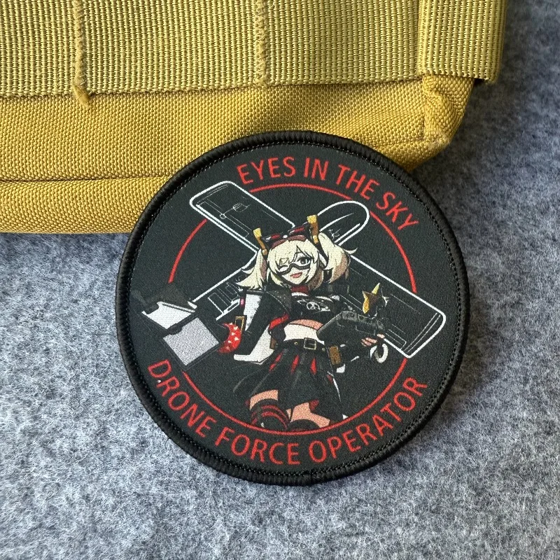 Parche táctico piloto estilo anime con velcro para mochila y brazalete - imagen 2