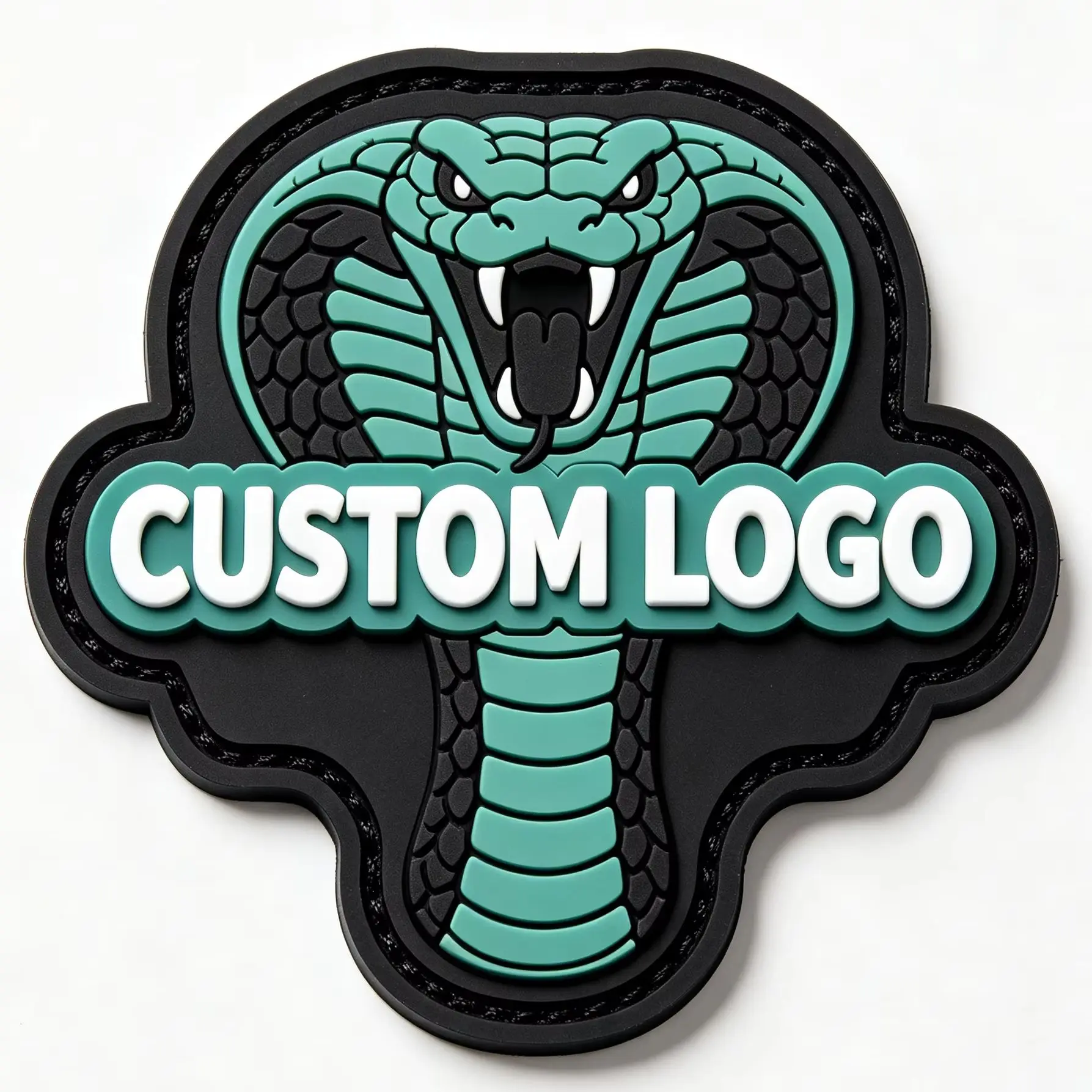 Parche de PVC termoadhesivo personalizado con logotipo 3D en relieve