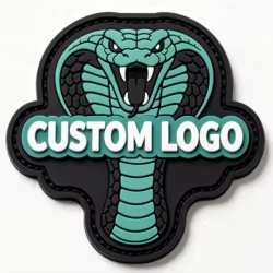 Parche de PVC termoadhesivo personalizado con logotipo 3D en relieve