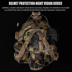Funda casco táctico militar para Airsoft y outdoor, almacenamiento