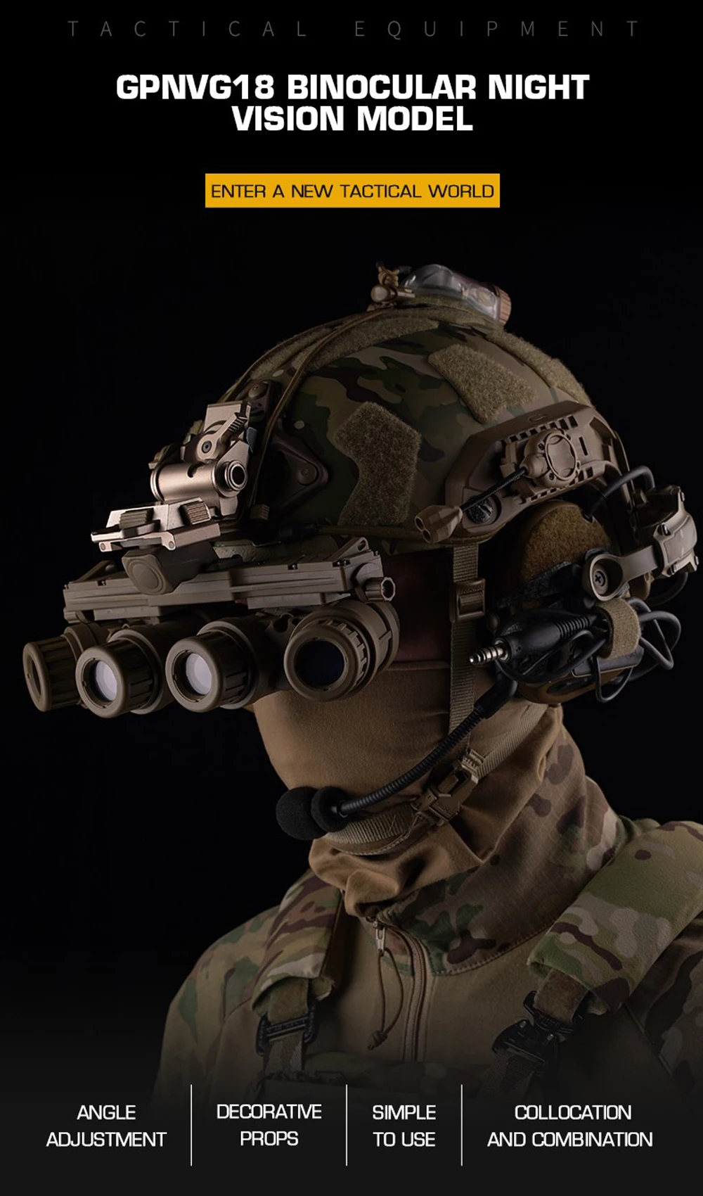 Gafas NVG réplica frontal