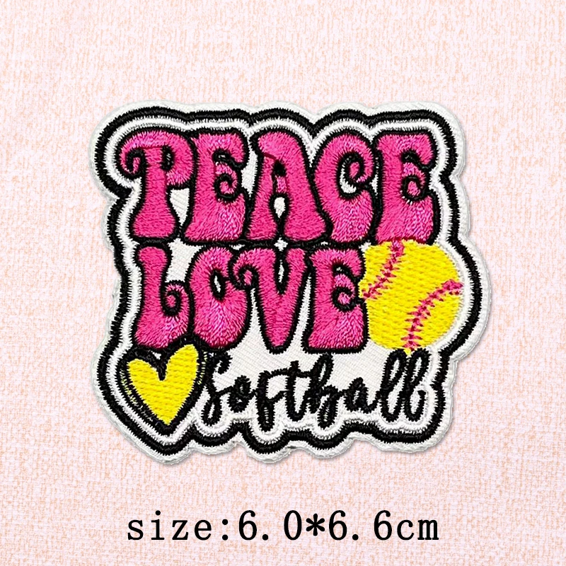 Parches termoadhesivos bordados de softbol y frases para ropa - imagen 4