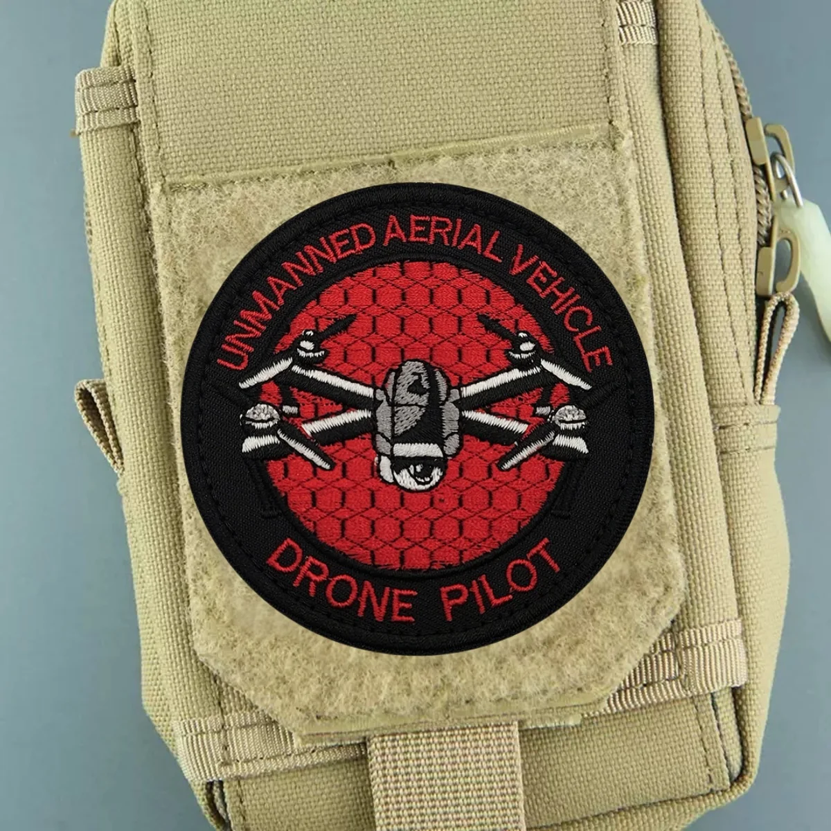 Parche táctico piloto dron bordado – Insignia moral militar ropa - imagen 3