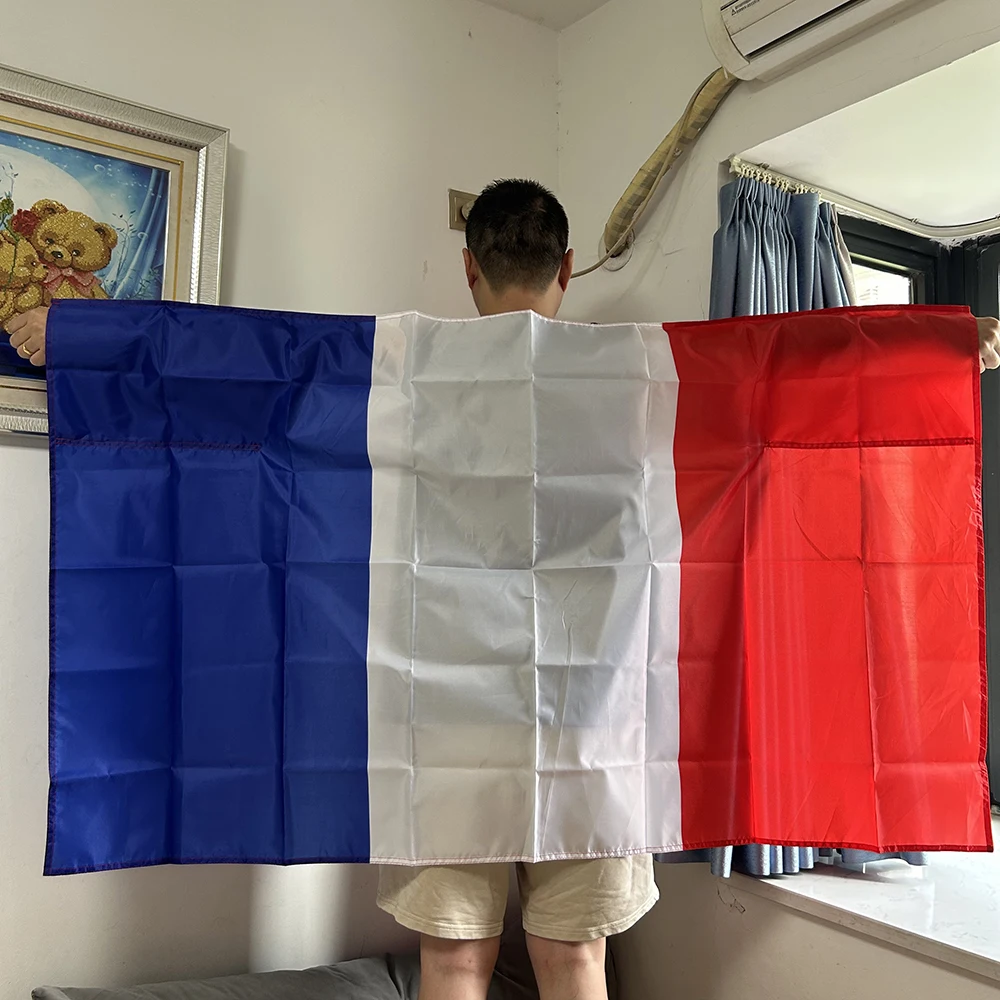 Bandera de Francia chal poliéster resistente para exterior e interior - imagen 2