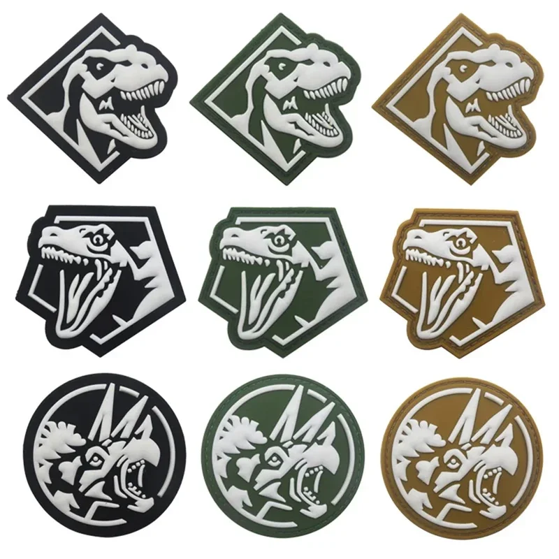 Parche Velcro dinosaurio Raptor - insignia luminosa para militar