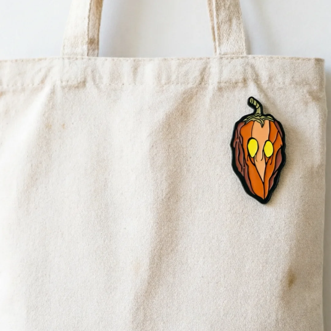 Pin esmaltado de calabaza fantasma de Halloween, estilo gótico - imagen 5