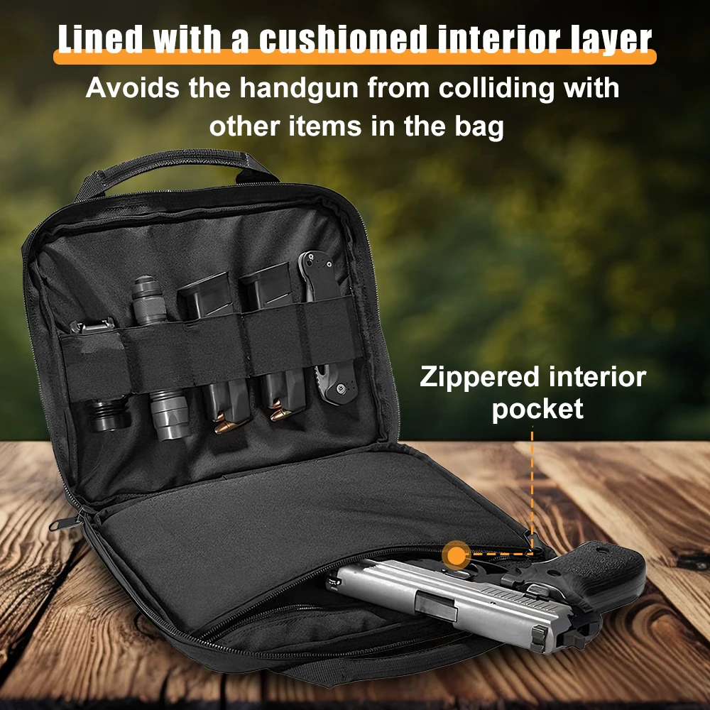Bolsa táctica para pistola acolchada para campo de tiro