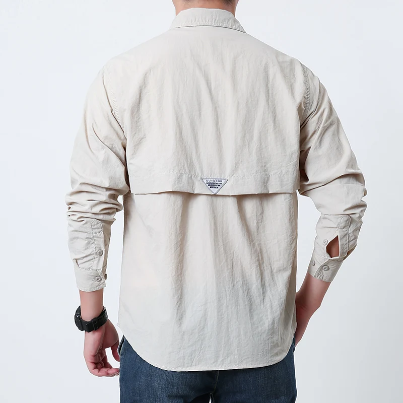 Camisa senderismo pesca AUKUPKEE acabado tejido
