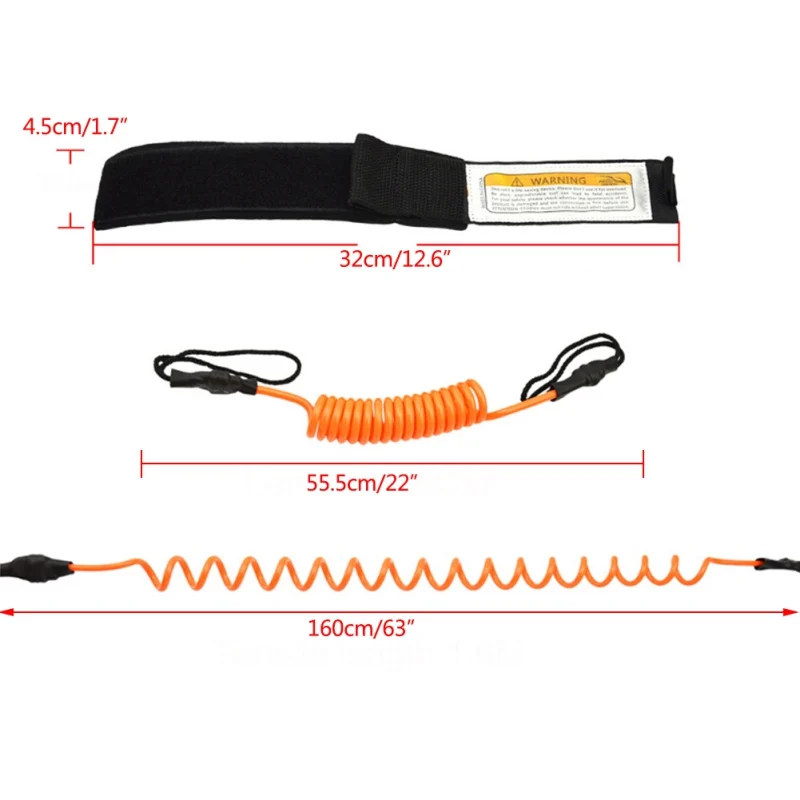 Correa de seguridad TPU para kayak y surf