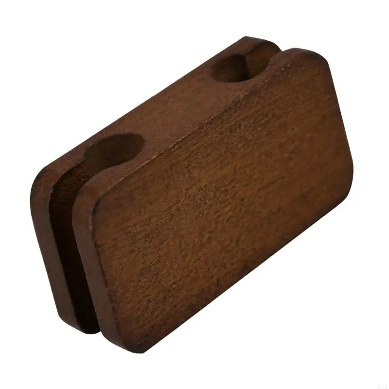 Organizador de cables de madera para escritorio más limpio