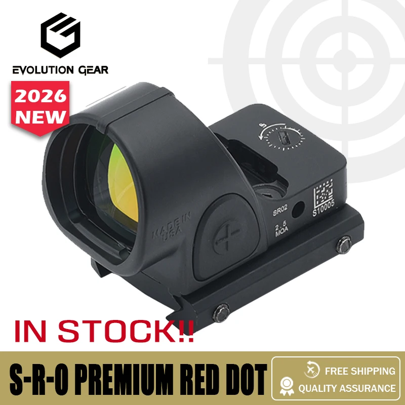 Evolution Gear colimador mira reflex metálico punto rojo táctico caza - imagen 4