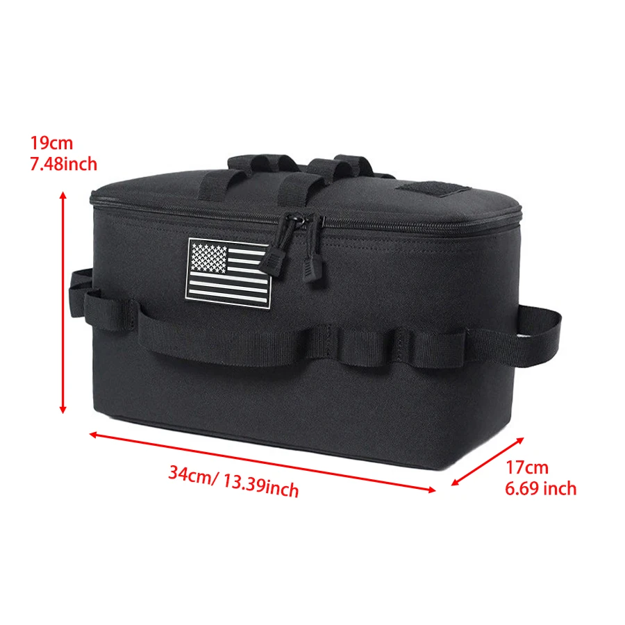 Bolsa de almacenamiento táctica para camping con tablero divisorio