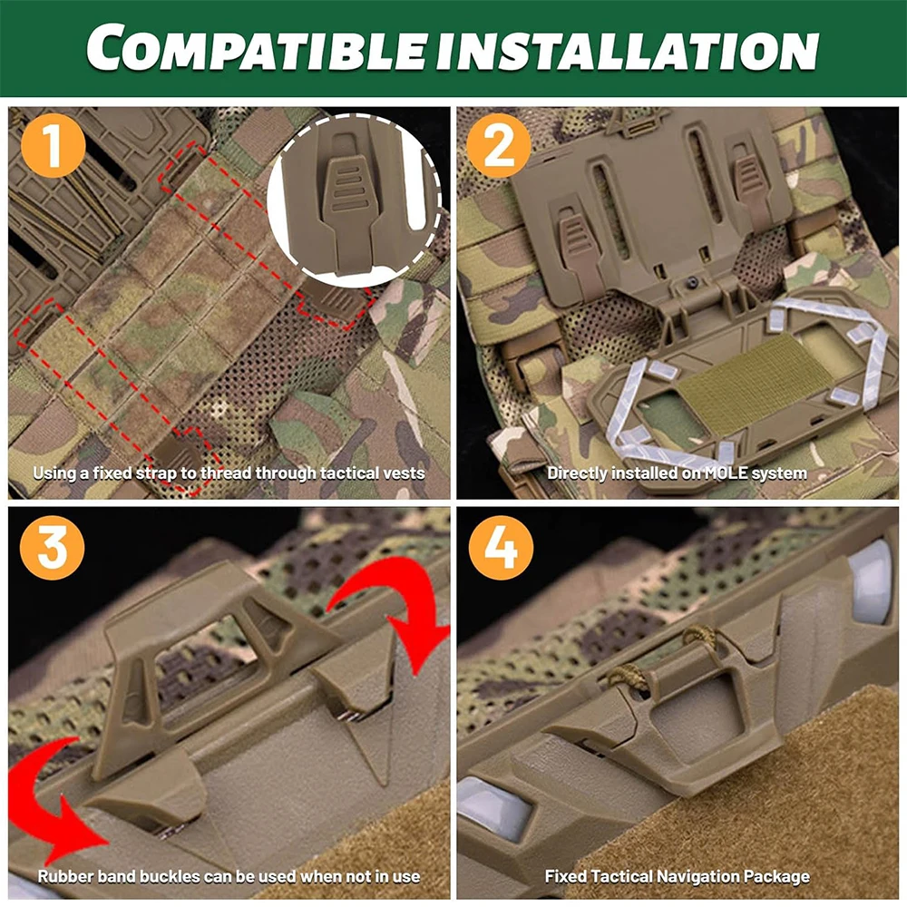 Bolsa de pecho táctica MOLLE extensible para móvil - imagen 4