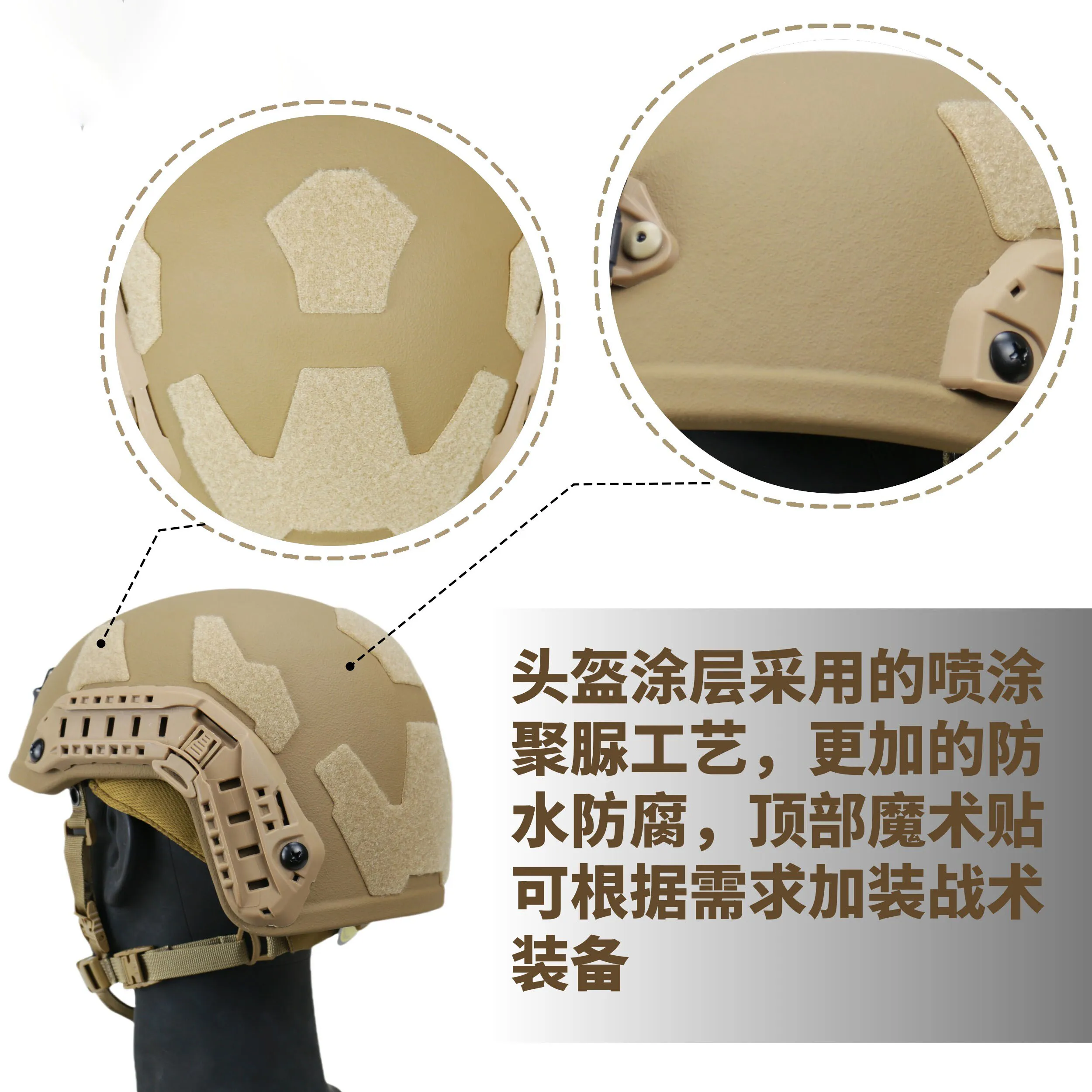 Fastxr Casco táctico antibalas ligero con sistema Wendy