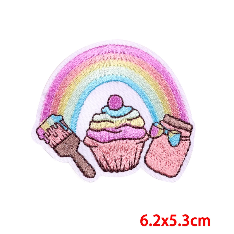 Conjunto de parches bordados infantiles con dibujos animados para ropa - imagen 3