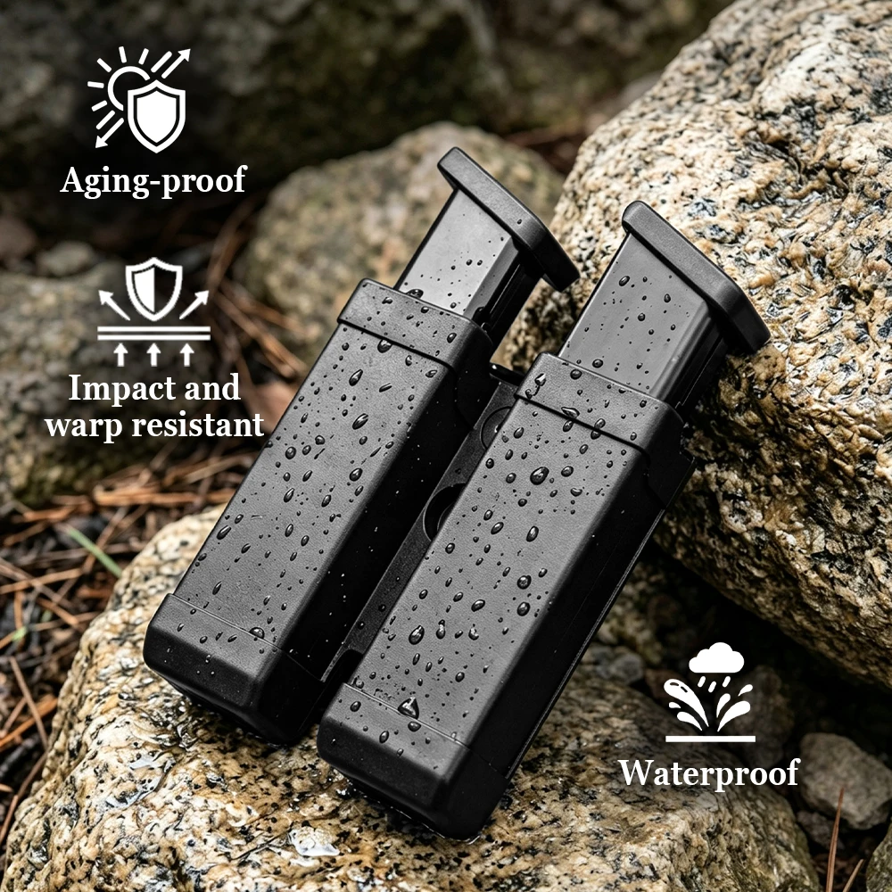 Funda doble cargadores pistola 9mm/.40 con rotación 360° y clip cinturón - imagen 4