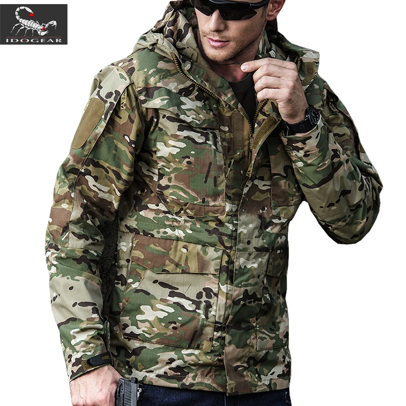Chaqueta táctica M65 impermeable cortavientos con capucha cálida - imagen 4