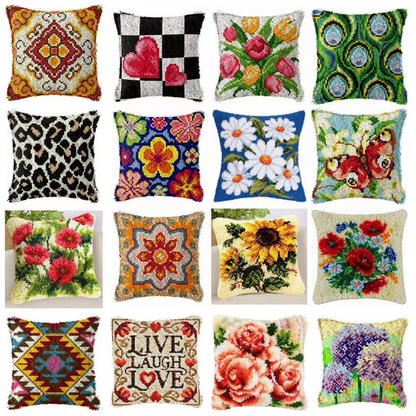 Kit de almohada para decorar con aguja y gancho
