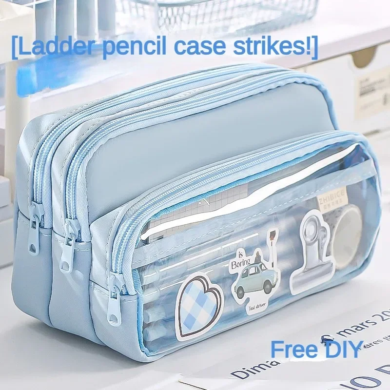 Estuche transparente multifunción porta-lápices gran capacidad - imagen 5