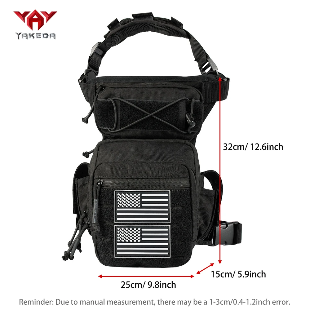 YAKEDA Bolso Pierna Táctico Molle – Multiusos Exterior Compartimentos - imagen 5