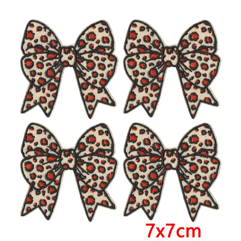 Parche bordado retro preppy fútbol leopardo lazo para ropa