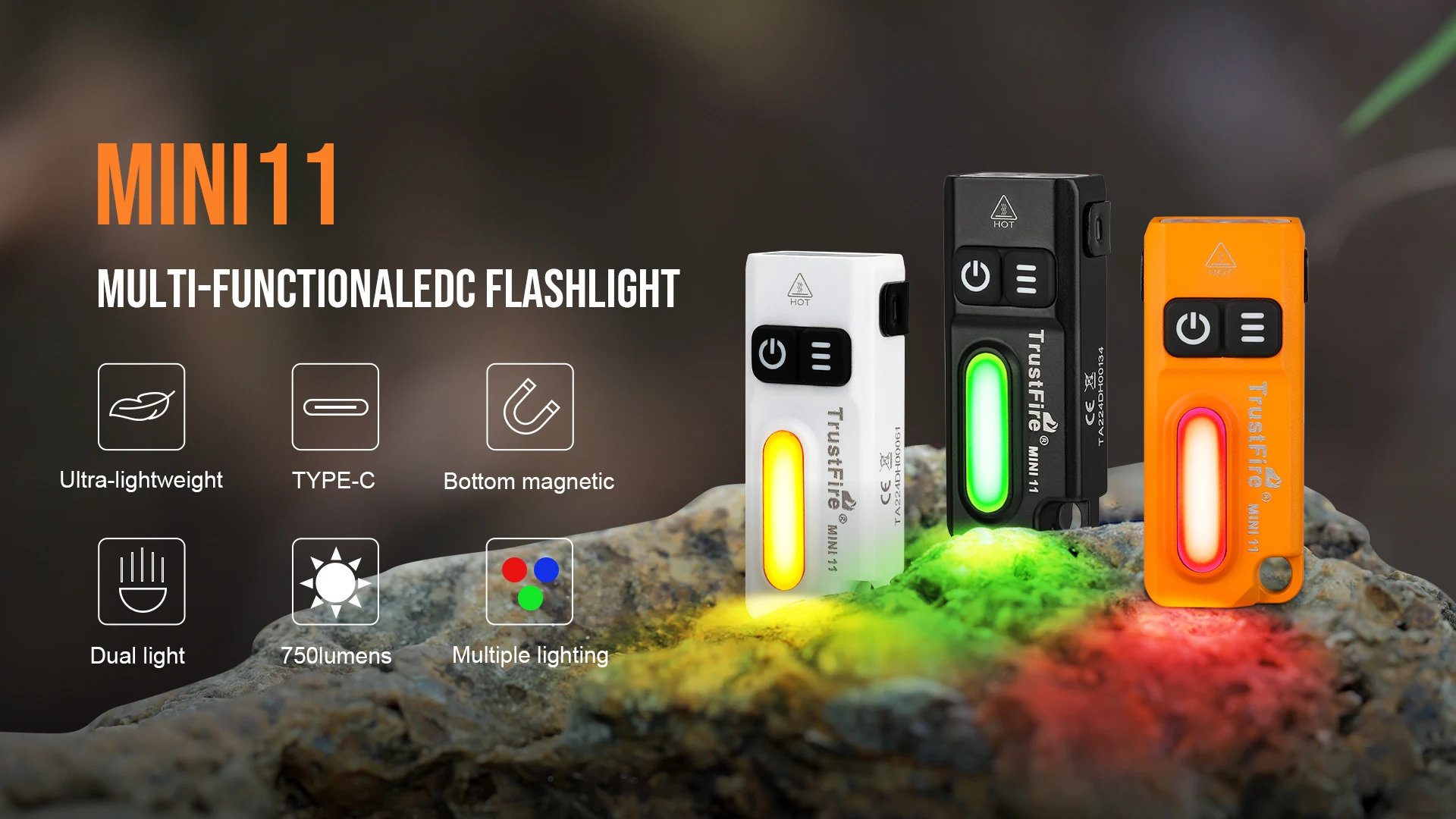 Linterna EDC Trustfire MINI11 en uso portátil