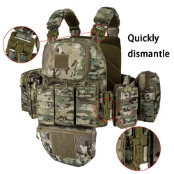 Chaleco táctico MOLLE liberación rápida para entrenamiento