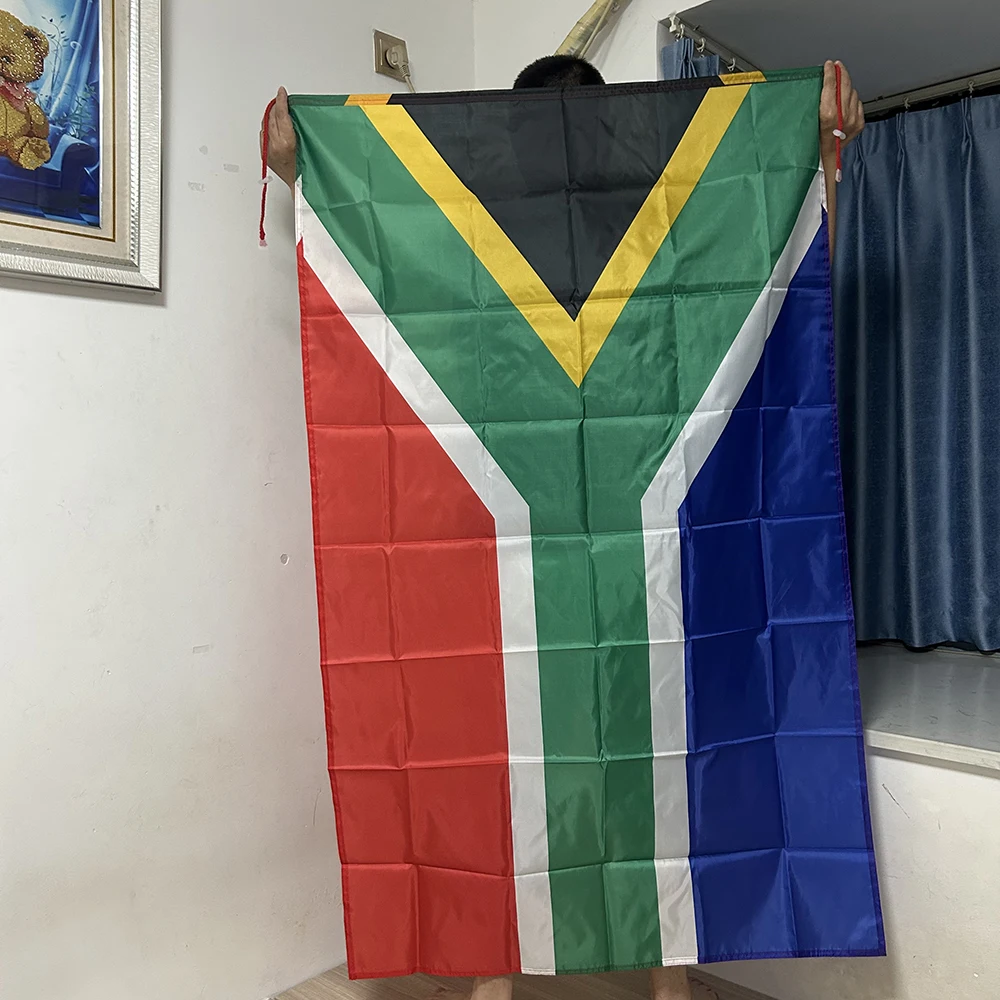 Bandera de Sudáfrica tipo chal poliéster resistente para exteriores - imagen 3