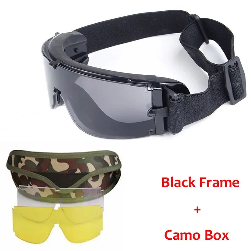 X800 gafas tácticas a prueba de balas, viento y arena