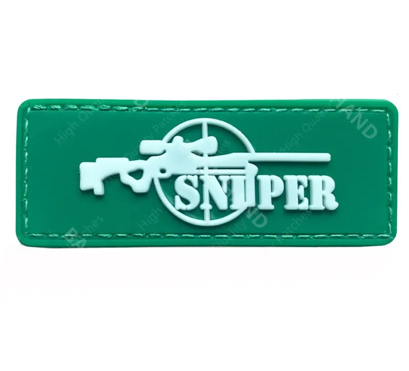 Parche PVC tipo emblema con base resistente