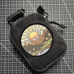 Parche táctico morale paisaje amanecer – Insignia velcro para ropa y mochila