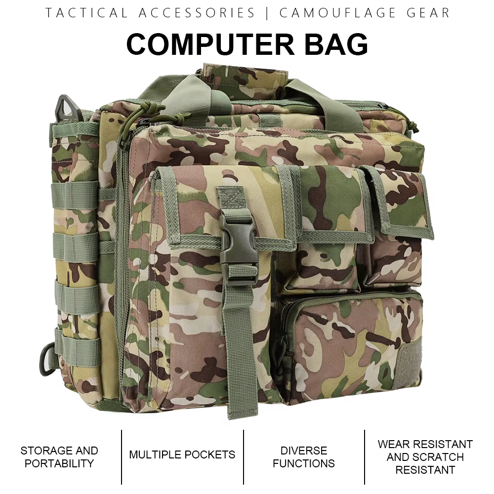 Mochila táctica MOLLE ripstop en entorno exterior