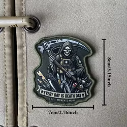 Parche táctico calavera operador UAV con velcro