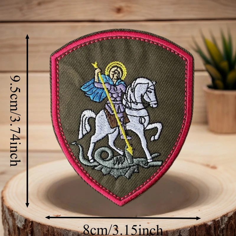 Insignia con sistema de gancho y bucle para fijación rápida