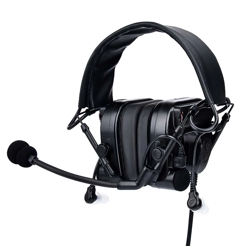 Auriculares tácticos WADSN con protección auditiva y cable C4U - imagen 4