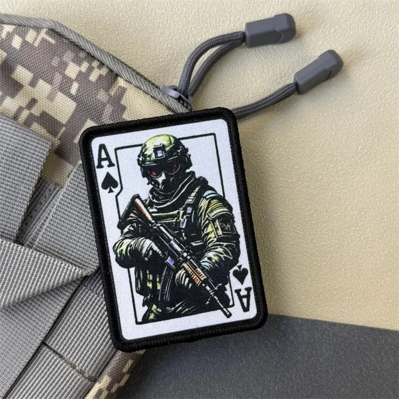 Parche moral táctico Ace Fighter con velcro para chaleco y uniforme - imagen 3
