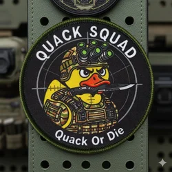 Quack or Die parche táctico velcro gancho y bucle SQUAA moral