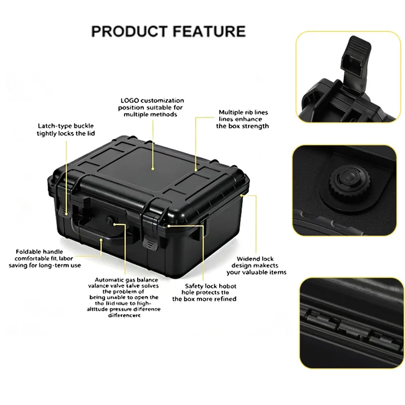 Caja de munición táctica resistente con espuma personalizable
