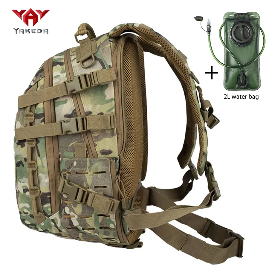 YAKEDA Mochila táctica expandible con sistema de hidratación