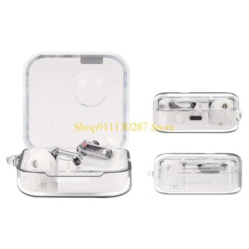 Interior acolchado de la funda con los auriculares colocados