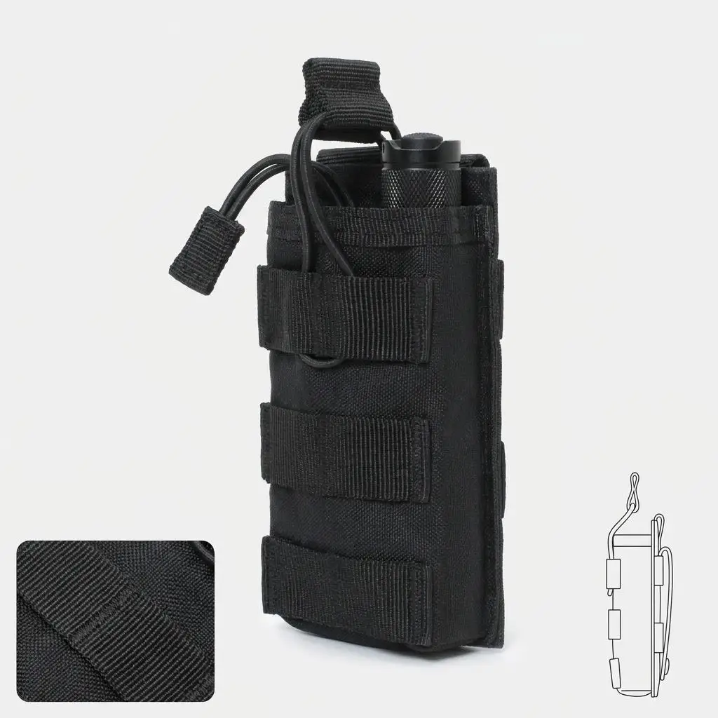Funda portacargadores doble MOLLE 1000D AR15 M4 AK Airsoft - imagen 4