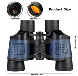 Binoculares BAK4 Prism HD de largo alcance para caza y senderismo