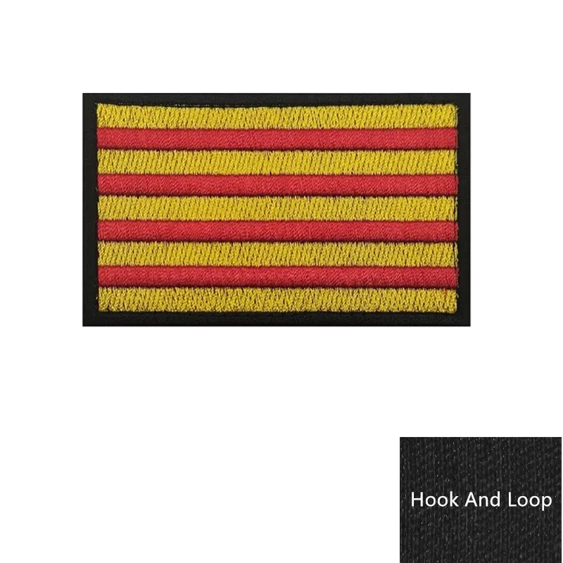 Parche bordado bandera de Cataluña con gancho y bucle para brazalete - imagen 5