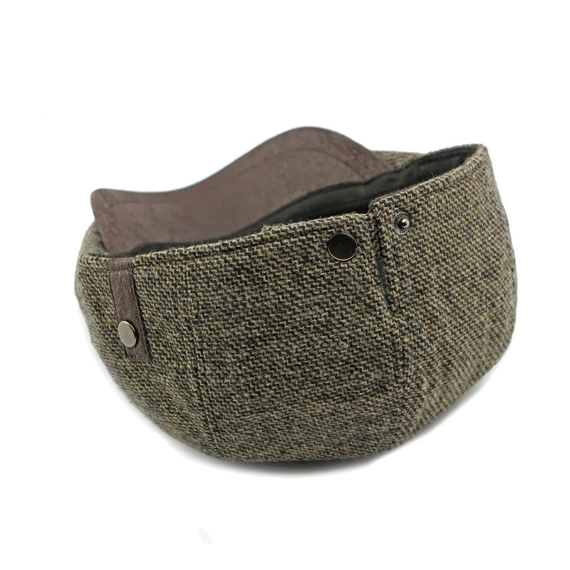 Gorra plana estilo newsboy de otoño-invierno con visera de pico de pato - imagen 3