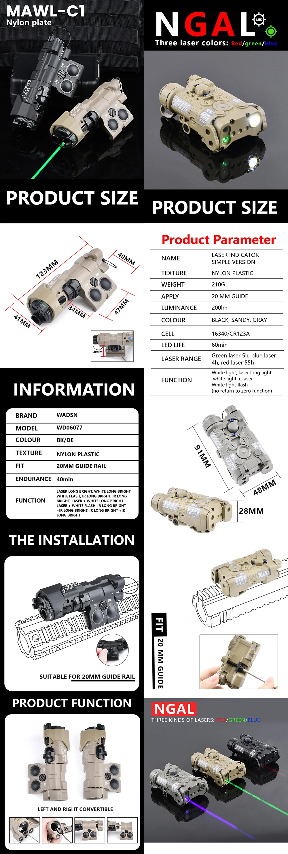 Modelo PEQ-15 en configuración táctica