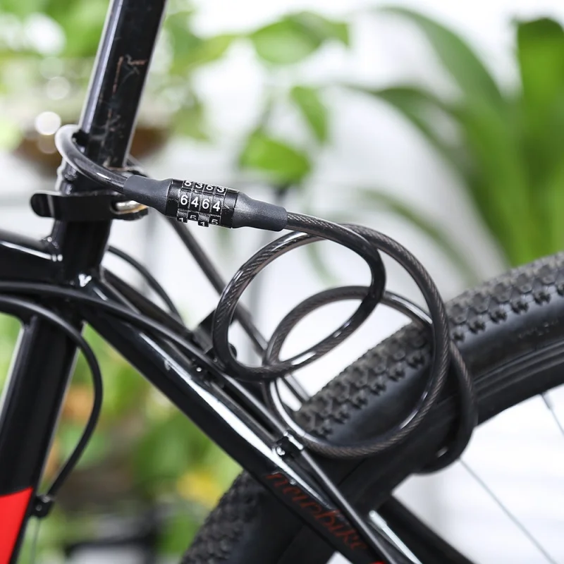 Candado de cable con código fijo antirrobo para bicicleta y moto - imagen 5
