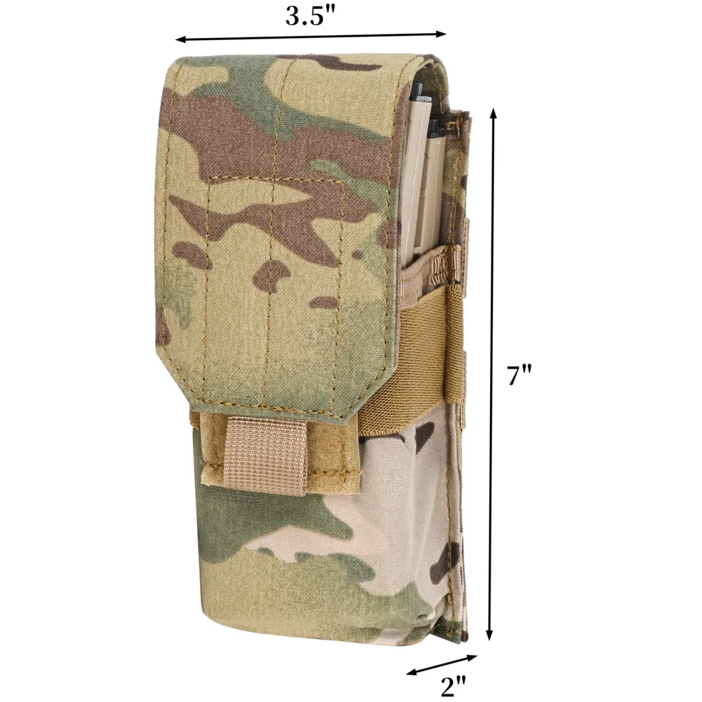 Funda MOLLE con solapa para cargador M4 5,56, munición pila simple - imagen 5